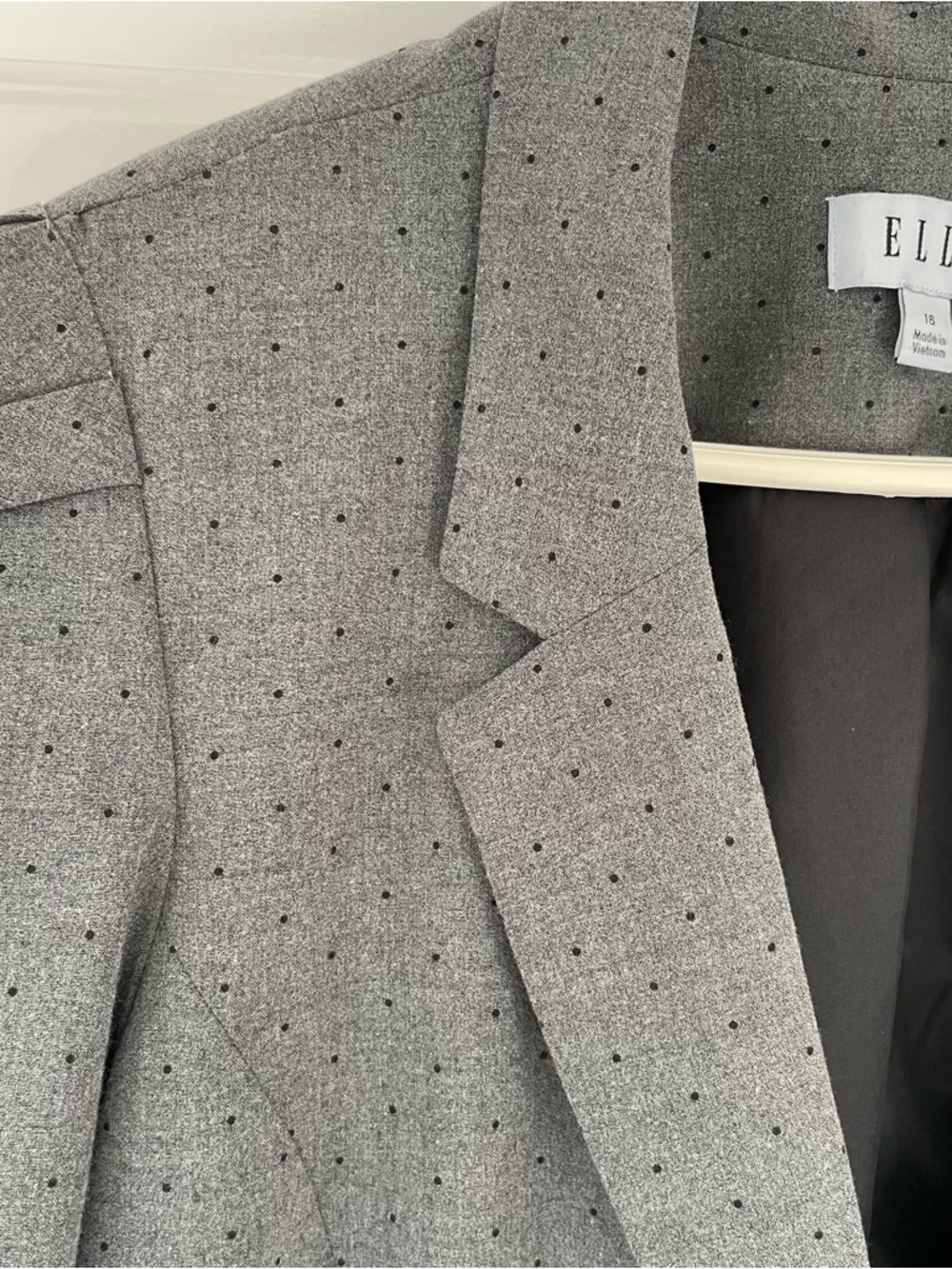 Elle Gray Polka Dot Blazer